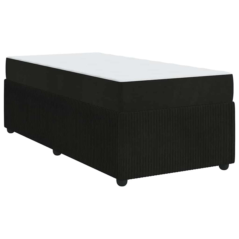 vidaXL Ágykeret matraccal matracmal Fekete 100 x 200 cm Bársony