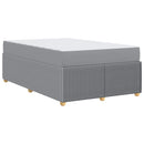 vidaXL Ágykeret matracmal Világosszürke 120 x 190 cm szövet