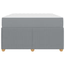 vidaXL Ágykeret matracmal Világosszürke 120 x 190 cm szövet