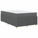 vidaXL Ágykeret matracmal Sötétszürke 120 x 190 cm szövet