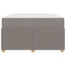 vidaXL Ágykeret matraccal matracmal Tópszínű 120 x 190 cm szövet