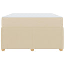 vidaXL Ágykeret matracmal Krém 120 x 190 cm szövet