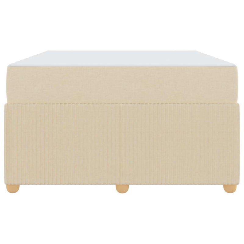 vidaXL Ágykeret matraccal matracmal Krém 120 x 190 cm szövet