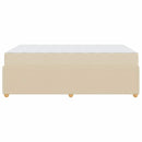 vidaXL Ágykeret matraccal matracmal Krém 120 x 190 cm szövet