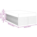 vidaXL Ágykeret matracmal Kék 120 x 190 cm szövet