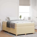 vidaXL Ágykeret matraccal matracmal Krém 120 x 200 cm szövet