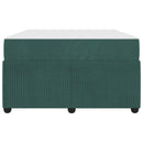 vidaXL Ágykeret matraccal matracmal Sötétzöld 120 x 200 cm Bársony