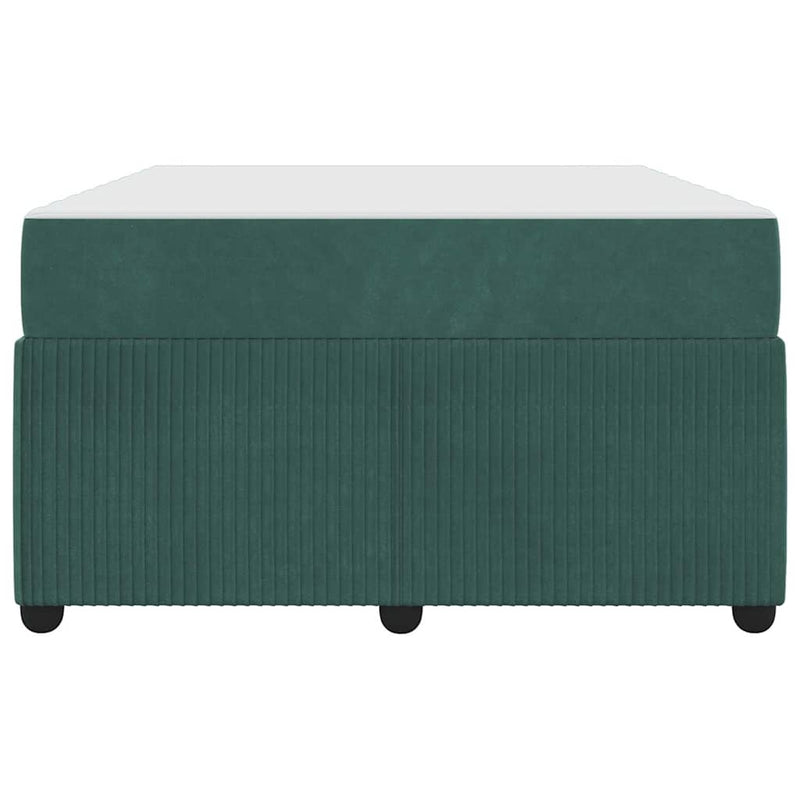 vidaXL Ágykeret matraccal matracmal Sötétzöld 120 x 200 cm Bársony