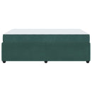 vidaXL Ágykeret matraccal matracmal Sötétzöld 120 x 200 cm Bársony