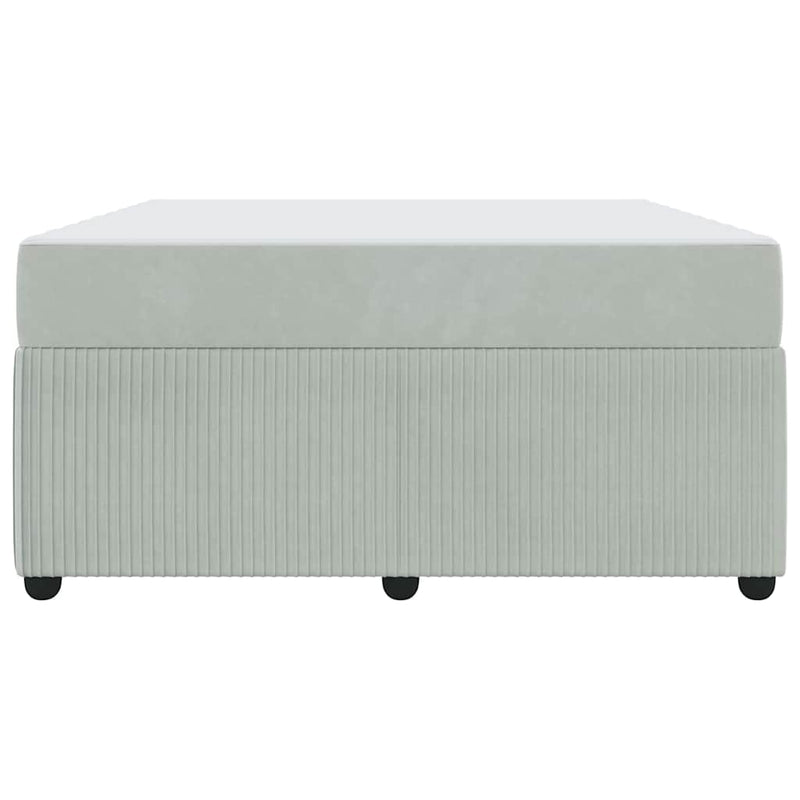 vidaXL Ágykeret matraccal matracmal Világosszürke 140 x 200 cm Bársony