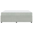 vidaXL Ágykeret matraccal matracmal Világosszürke 140 x 200 cm Bársony