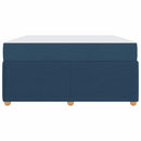 vidaXL Ágykeret matracmal Kék 160 x 200 cm szövet