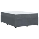 vidaXL Ágykeret matraccal matracmal Sötétszürke 160 x 200 cm Bársony