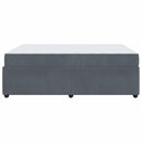 vidaXL Ágykeret matracmal Sötétszürke 160 x 200 cm szövet