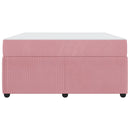 vidaXL Ágykeret matraccal matracmal Rózsaszín 160 x 200 cm Bársony