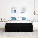 vidaXL Ágykeret matracmal Fekete 180 x 200 cm szövet