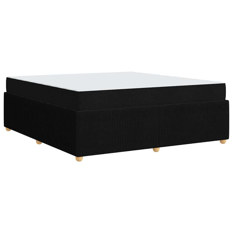vidaXL Ágykeret matraccal matracmal Fekete 180 x 200 cm szövet