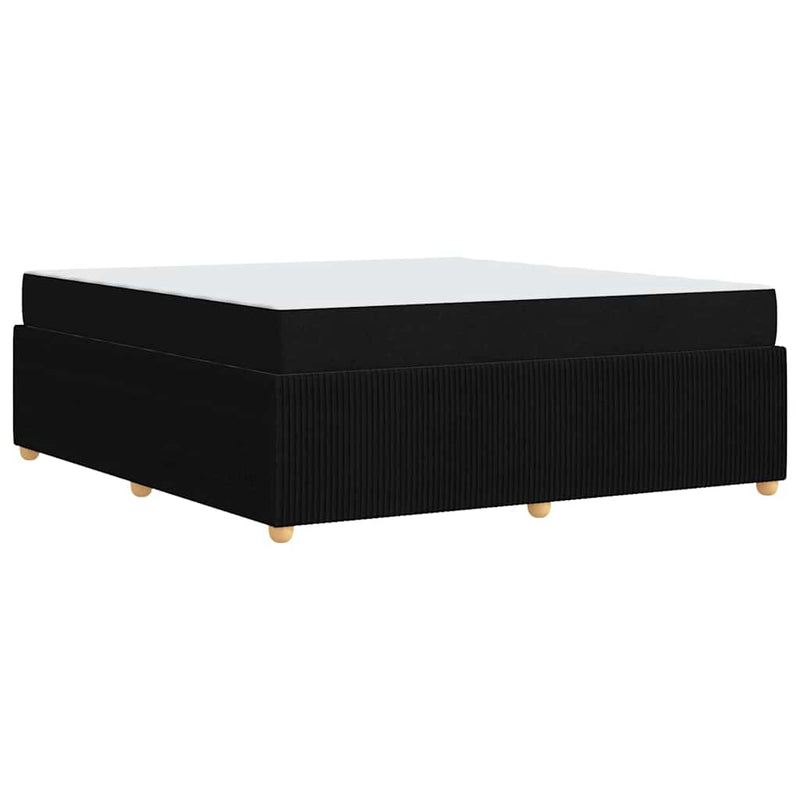 vidaXL Ágykeret matraccal matracmal Fekete 180 x 200 cm szövet