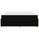 vidaXL Ágykeret matracmal Fekete 180 x 200 cm szövet