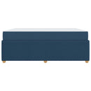 vidaXL Ágykeret matraccal matracmal Kék 180 x 200 cm szövet