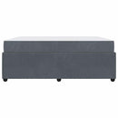 vidaXL Ágykeret matraccal matracmal Sötétszürke 180 x 200 cm Bársony