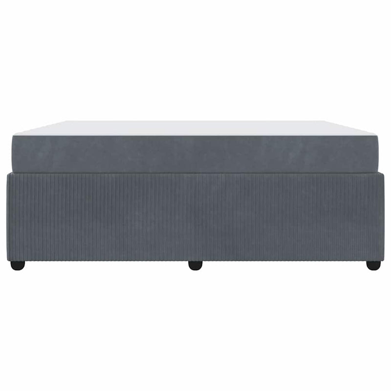 vidaXL Ágykeret matraccal matracmal Sötétszürke 180 x 200 cm Bársony