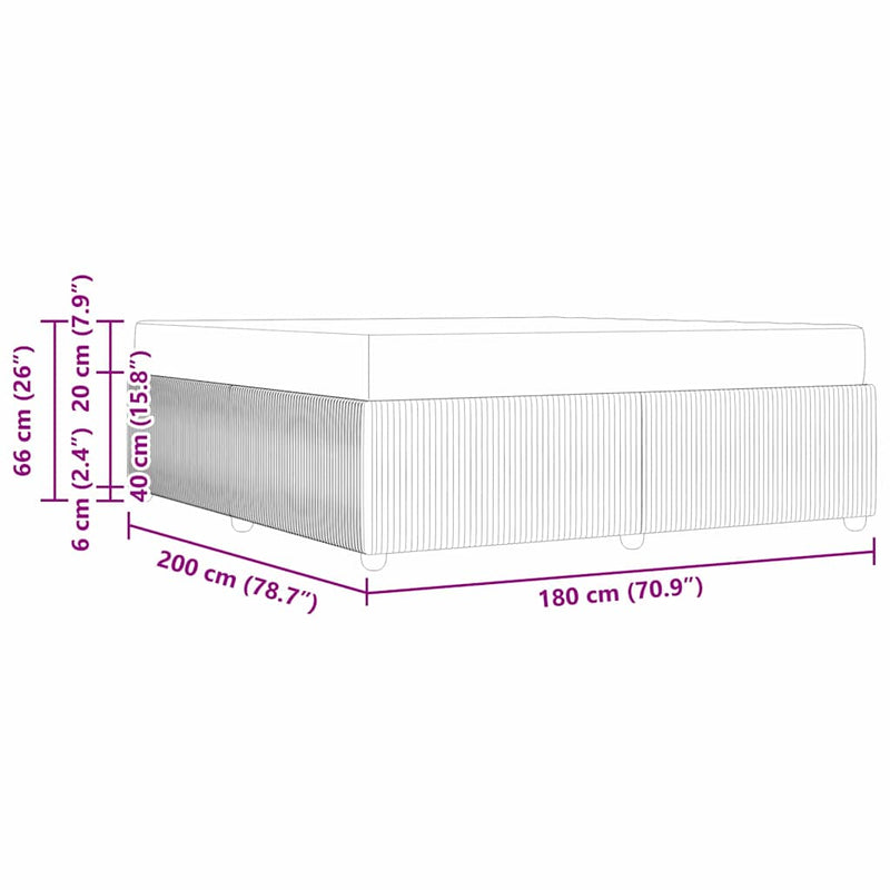 vidaXL Ágykeret matraccal matracmal Sötétszürke 180 x 200 cm Bársony