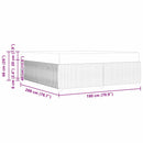 vidaXL Ágykeret matracmal Sötétszürke 180 x 200 cm szövet