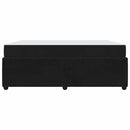 vidaXL Ágykeret matraccal matracmal Fekete 180 x 200 cm Bársony