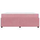 vidaXL Ágykeret matracmal Rózsaszín 180 x 200 cm szövet