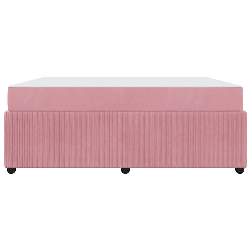 vidaXL Ágykeret matracmal Rózsaszín 180 x 200 cm szövet