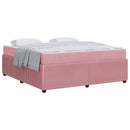 vidaXL Ágykeret matracmal Rózsaszín 180 x 200 cm szövet