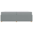 vidaXL Ágykeret matraccal matracmal Világosszürke 200 x 200 cm szövet