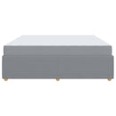 vidaXL Ágykeret matraccal matracmal Világosszürke 200 x 200 cm szövet