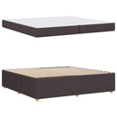 vidaXL Ágykeret matracmal Sötét Barna 200 x 200 cm szövet