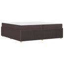 vidaXL Ágykeret matracmal Sötét Barna 200 x 200 cm szövet