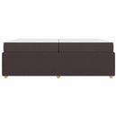 vidaXL Ágykeret matracmal Sötét Barna 200 x 200 cm szövet