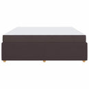vidaXL Ágykeret matracmal Sötét Barna 200 x 200 cm szövet