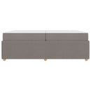 vidaXL Ágykeret matracmal Tópszínű 200 x 200 cm szövet