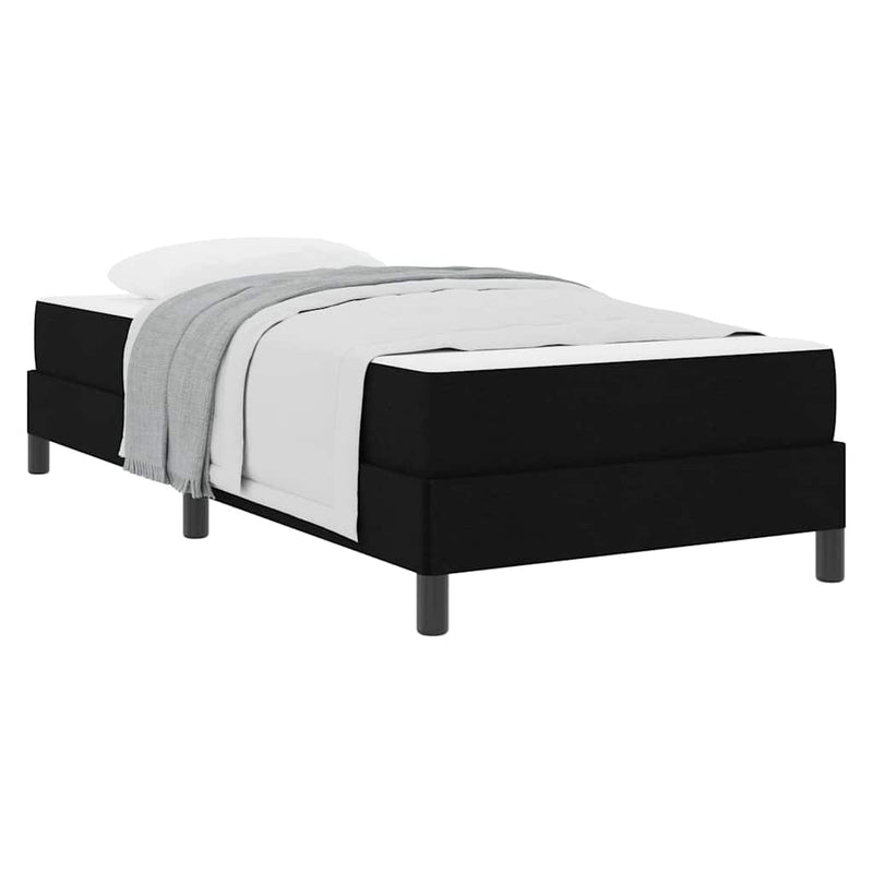 vidaXL Boxrugós ágy matracmal Fekete 80 x 200 cm szövet