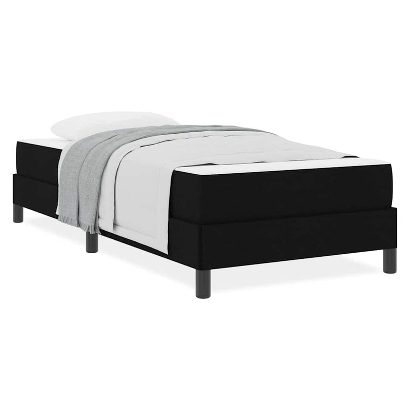 vidaXL Boxrugós ágy matracmal Fekete 80 x 200 cm szövet