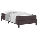vidaXL Boxrugós ágy matracmal Sötét Barna 80 x 200 cm szövet