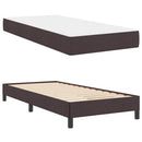 vidaXL Boxrugós ágy matracmal Sötét Barna 80 x 200 cm szövet