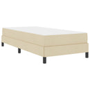vidaXL Boxrugós ágy matracmal Krém 80 x 200 cm szövet