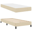 vidaXL Boxrugós ágy matracmal Krém 80 x 200 cm szövet