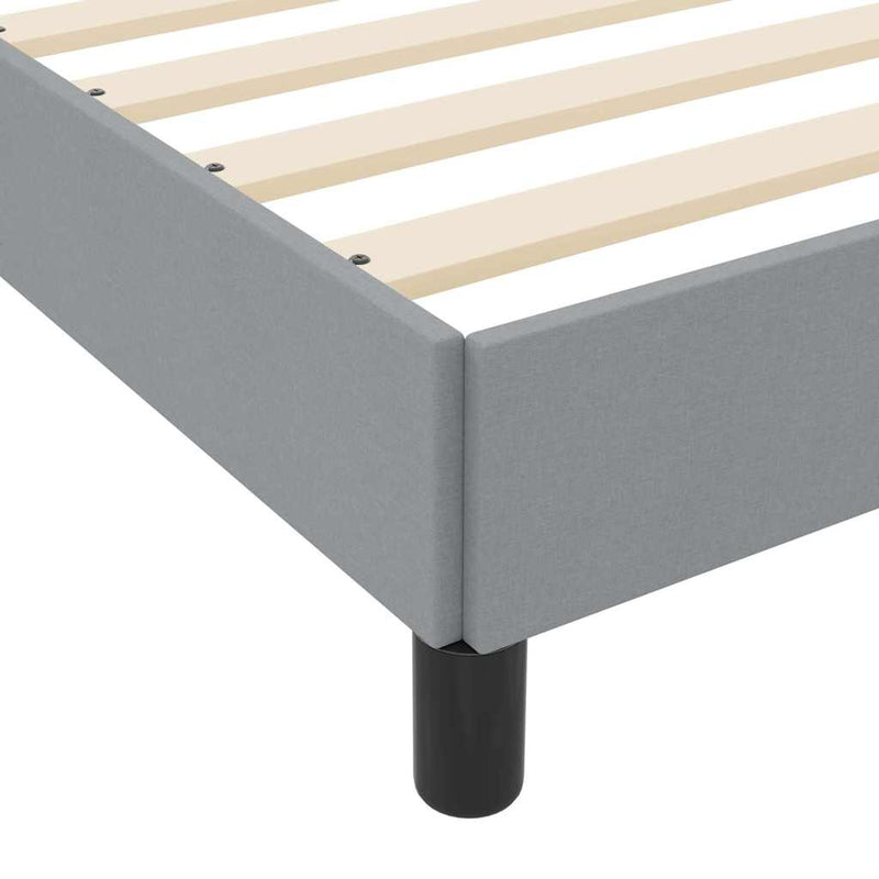 vidaXL Boxrugós ágy matracmal Világosszürke 90 x 190 cm szövet
