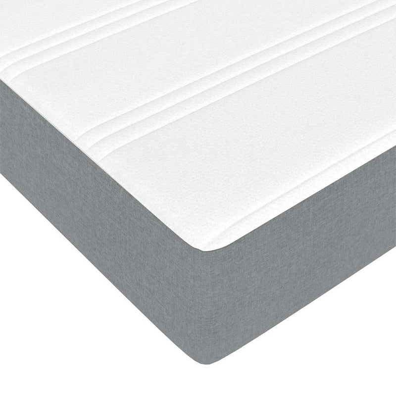 vidaXL Boxrugós ágy matracmal Világosszürke 90 x 190 cm szövet