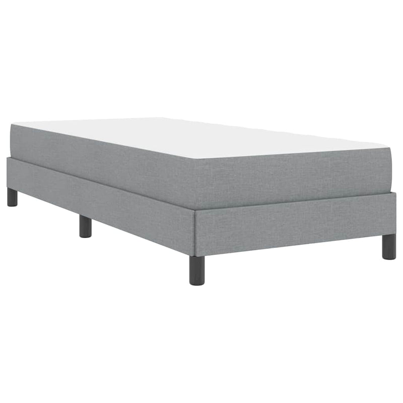 vidaXL Boxrugós ágy matracmal Világosszürke 90 x 190 cm szövet