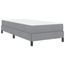 vidaXL Boxrugós ágy matracmal Világosszürke 90 x 190 cm szövet
