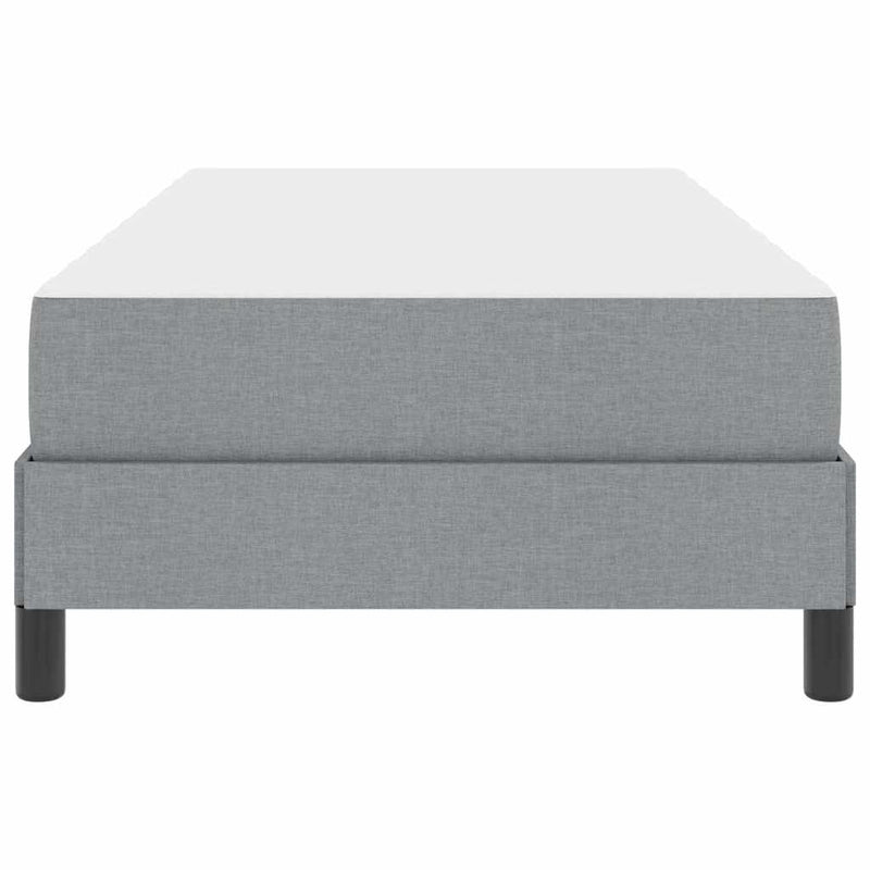 vidaXL Boxrugós ágy matracmal Világosszürke 90 x 190 cm szövet